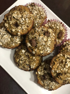 A picture of Healthy oat & banana muffins.