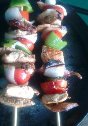 Una foto de Brocheta mixta