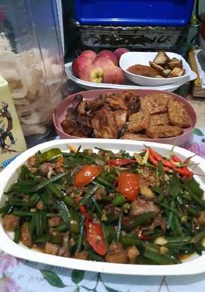 Foto resep Tumis sayur bungah bawang dan tempe 👌 cekkk