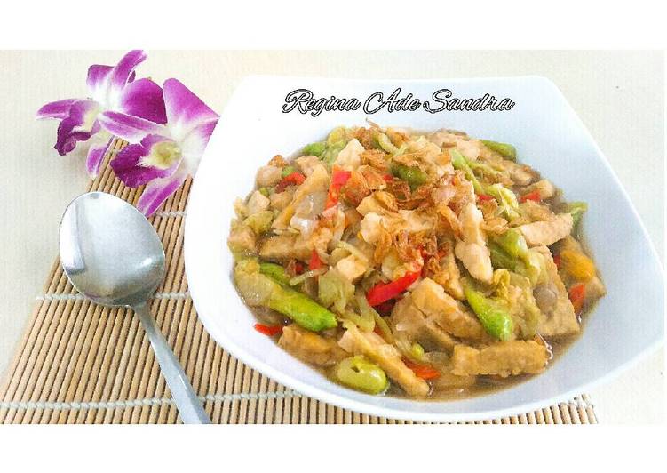 Resep Tumis Kembang Turi - Tempe Saos Tiram, Lezat Sekali