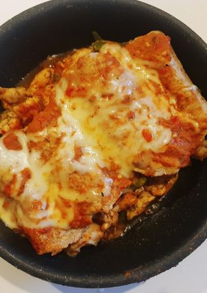 รูปของ Enchiladas ไก่ อาหาร Mexican (แผ่นตอติญ่าทำตามสูตรใน Cookpad)
