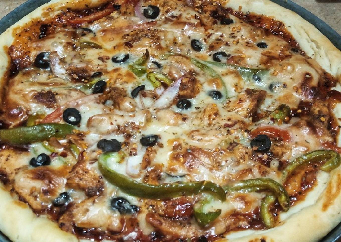 Chicken fajita pizza