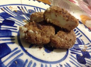 Una foto de Nuggets de pollo con queso
