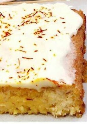 صورة لوصفة بسبوسه بالزعفران😍