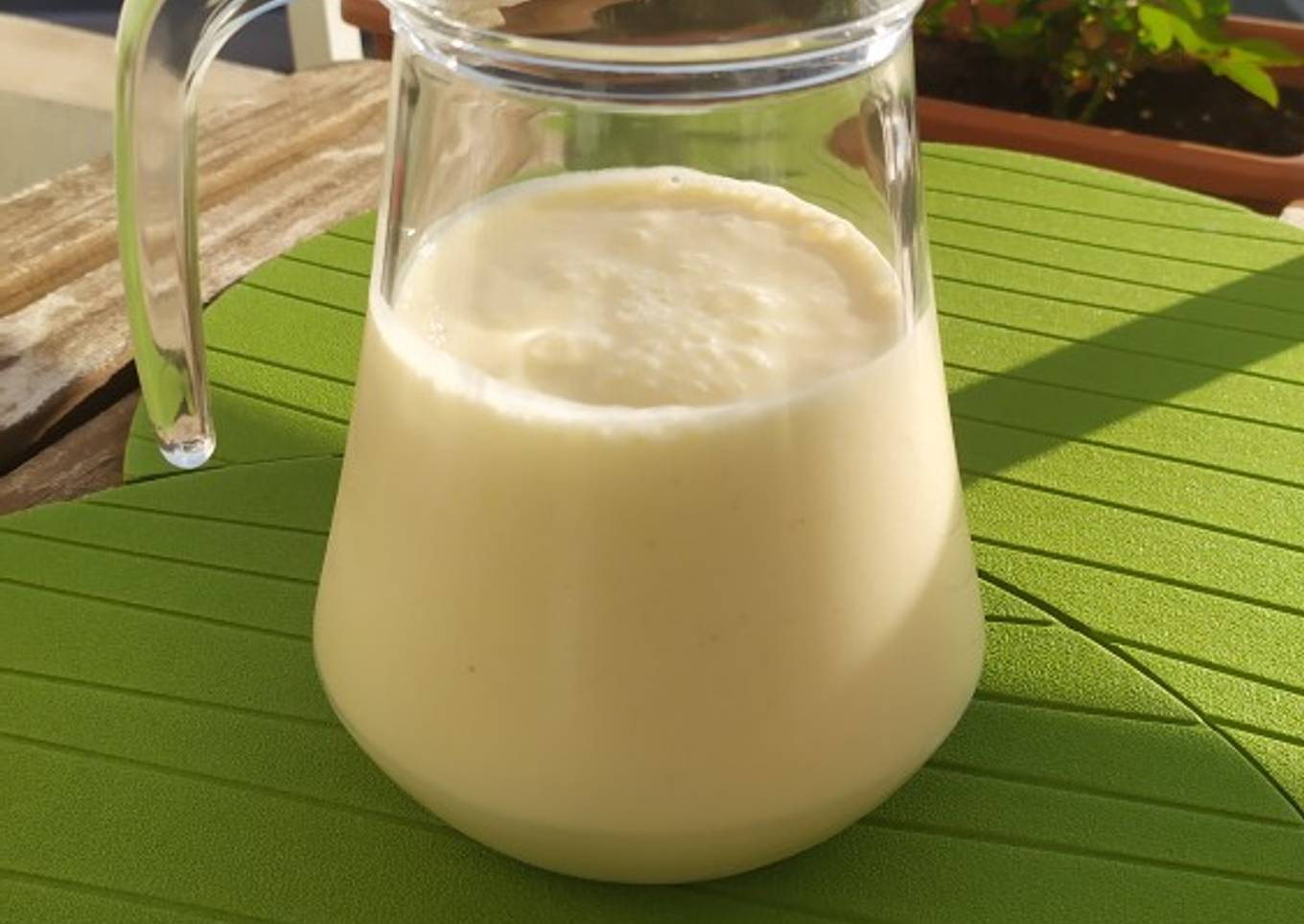 Batido mango y plátano