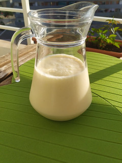 Una foto de Batido mango y plátano