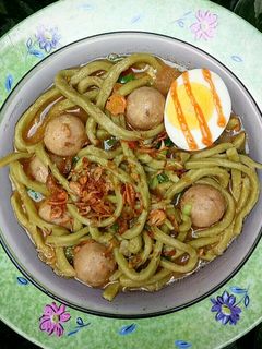 Foto resep Mie Bayam Rebus + Bakso Tempe 😋