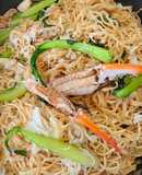 Mỳ xào ghẹ cải ngồng