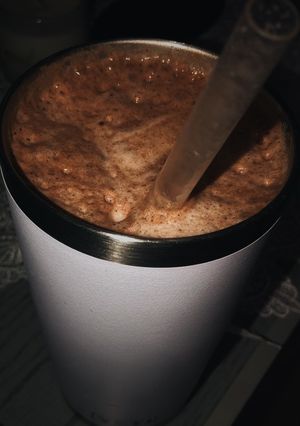 Una foto de Smoothie de chocolate y plátano