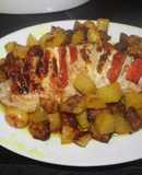 Solomillo de pavo tipo hasselback