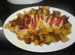 Una foto de Solomillo de pavo tipo hasselback