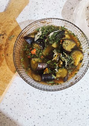 عکسی از دستور ترشی بادمجان 🍆