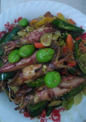 Foto resep Cumi asin cabai hijau