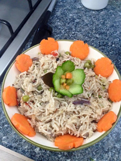 A picture of Pepper Peas pulao.