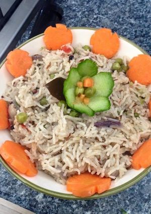 A picture of Pepper Peas pulao.