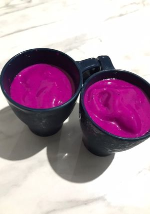 Foto resep Banana smoothies w/dragon fruit
