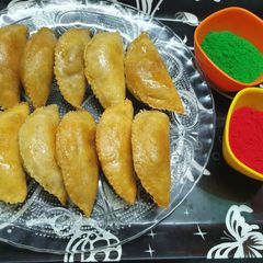 Coconut Khoya Gujiya A picture of Coconut Khoya Gujiya.