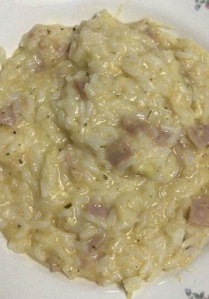 Una foto de Risotto con jamón