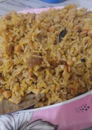 A picture of Punjabi style Chana Pulao 🍛🍛🍛.