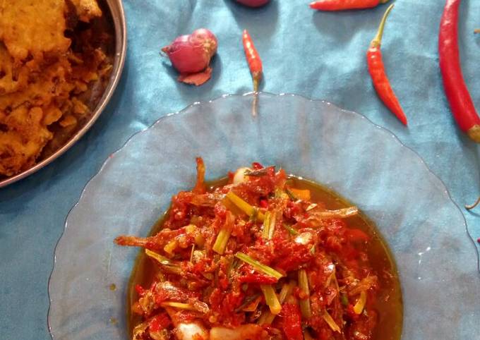 Resep Sambal bawang rambut + teri yang Lezat Sekali