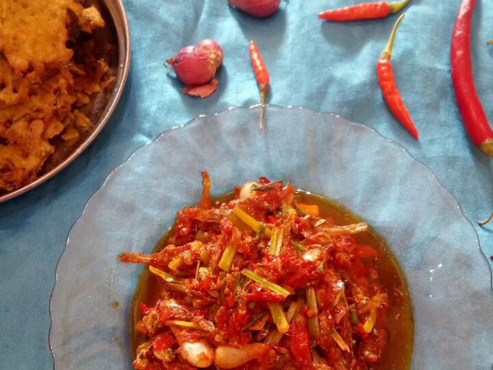 Resep Sambal bawang rambut + teri yang Lezat Sekali