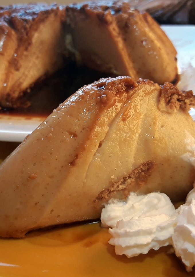 Una foto de Flan de galletas y canela