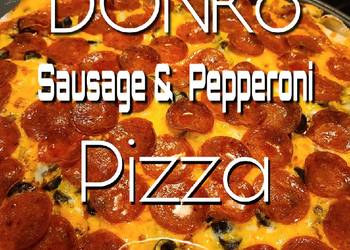 Easiest Way to Cook Appetizing Sausage  Pepperoni Pizza