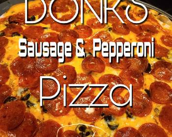 Popular Cuisine Sausage  Pepperoni Pizza Delicious Simple