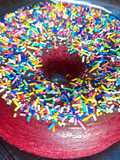Red velvet doughnut cake