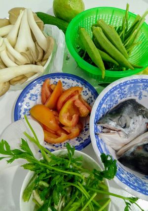 Hình của món Cháo đầu cá hồi.