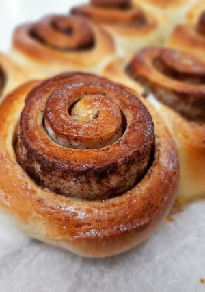 Una foto de Rollitos de canela con masa de brioche