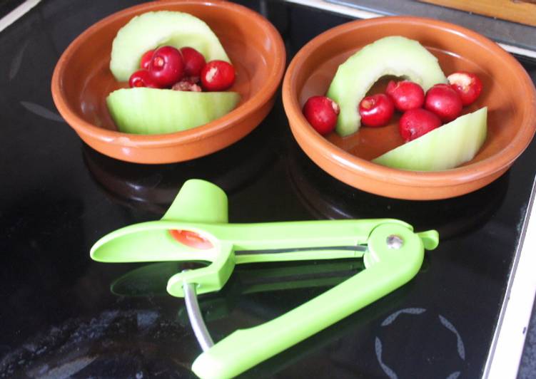 Cerezas con melón de Galia