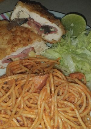 Una foto de Pechugas rellenas