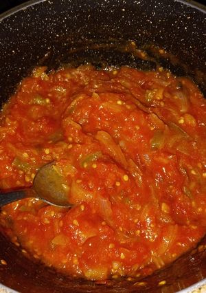 عکسی از دستور غذای خودم پز(تَماته کوردی)