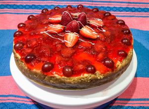 Una foto de New York cheesecake