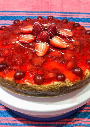 Una foto de New York cheesecake