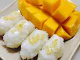 mango sticky rice with coconut cream