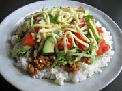 A picture of taco rice