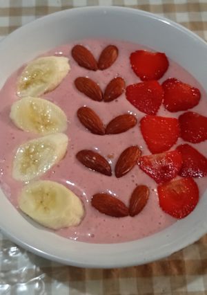 Foto resep Smoothies Banana Strawberry