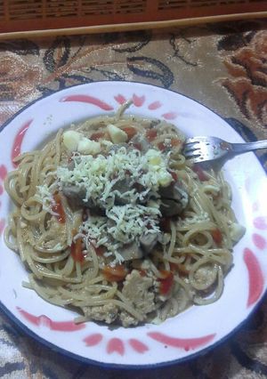 Foto resep Spageti ayam