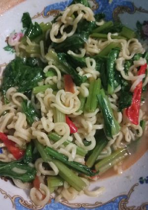 Foto resep Oseng sawi mie