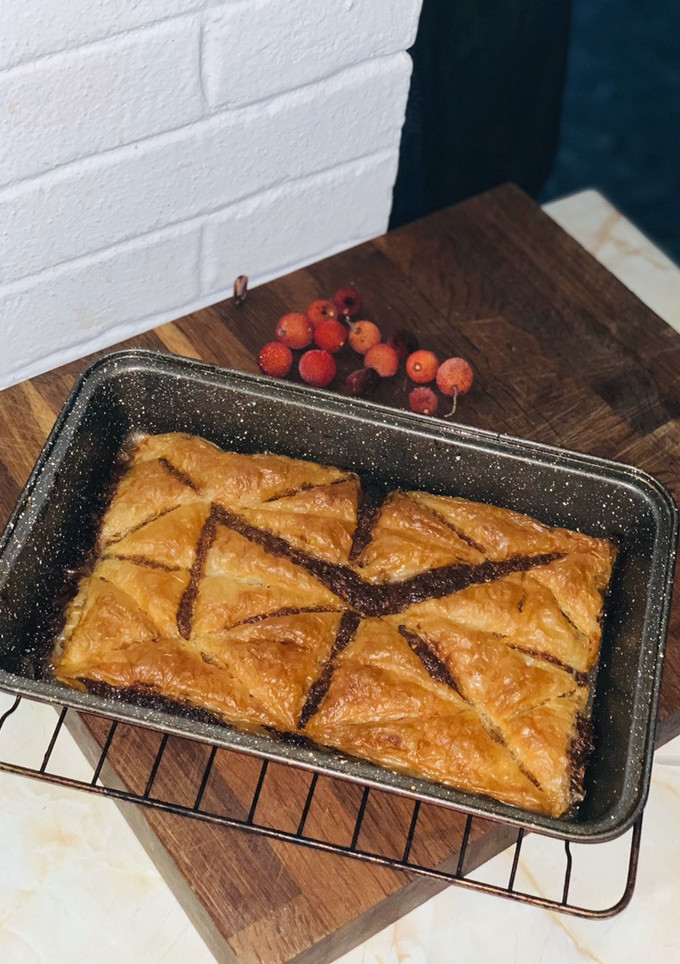 Una foto de Baklava turco o árabes a mi manera