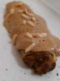 Canelón de carrilleras al Oporto con salsa de ceps