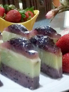 Foto resep Puding Ketan Hitam Lapis Green Tea