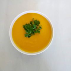 Pumpkin Carrot Soup A picture of Pumpkin Carrot Soup.