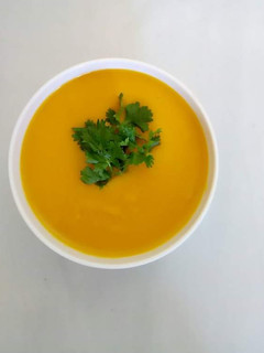 A picture of Pumpkin Carrot Soup.