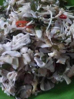 Hình của món Mít trộn chay.