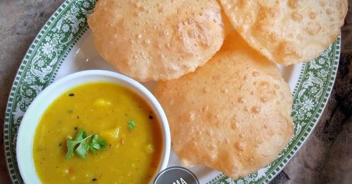 Mini puri with Aloo ki tarkari Recipe by Saima Sameer Ali - Cookpad