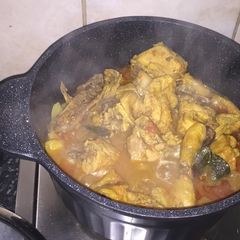A picture of Yummy chicken curry.