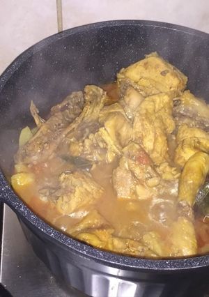 A picture of Yummy chicken curry.
